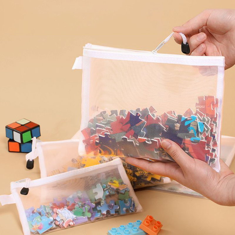 Reusable Zip Bag - Set di 3 Buste a Rete