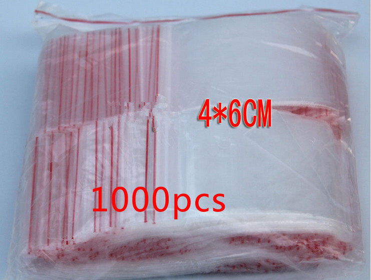 Travel Ziplock Bags - 1000 pz 4x6 cm pe trasparente