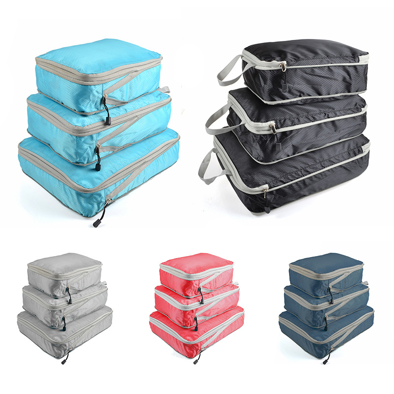 Travel Ziplock Bags - Cubi da imballaggio compressi pieghevoli, borsa