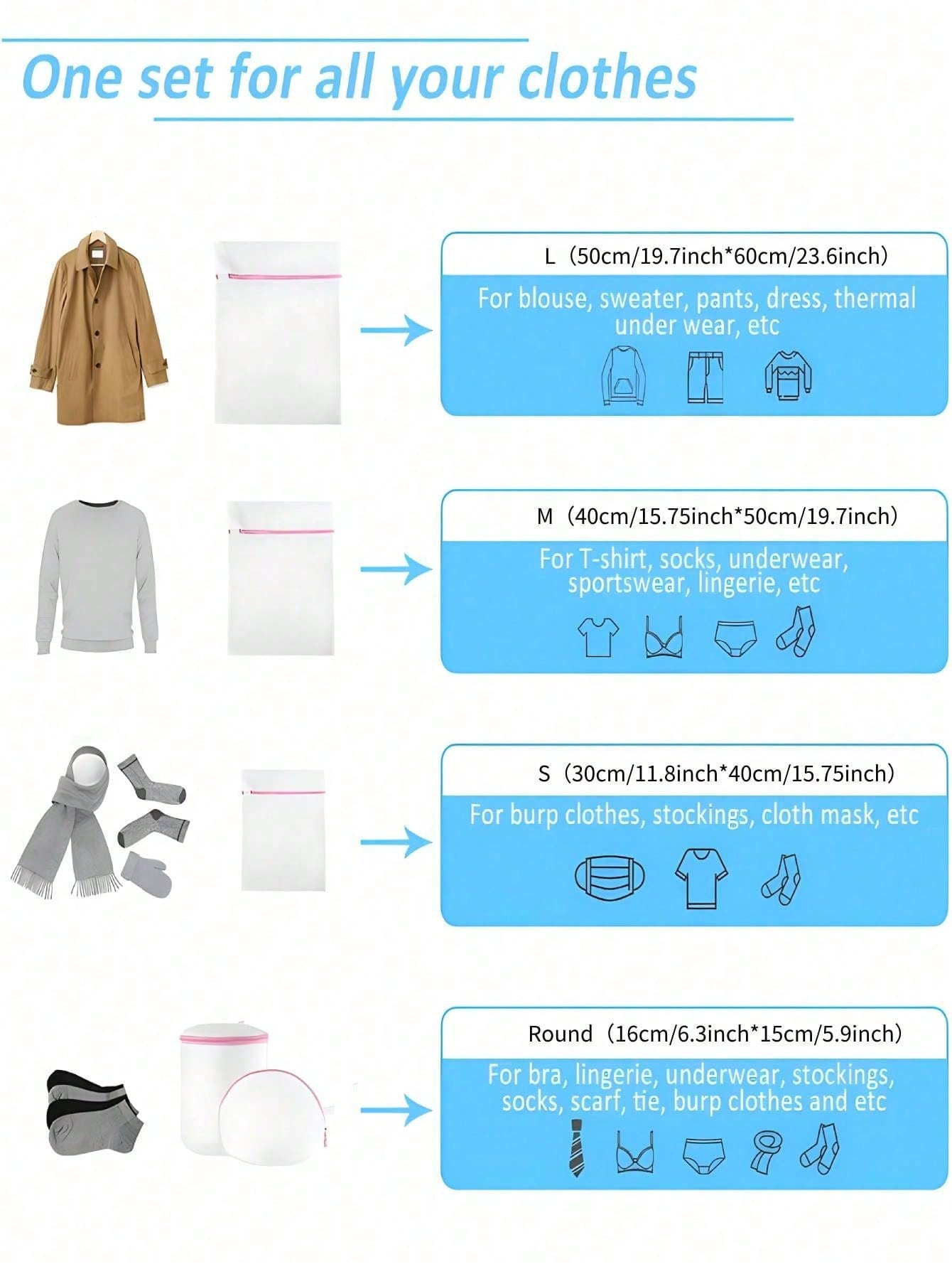 Set di 3 Sacchetti per Bucato  - Reusable Zip Bag recensione e prezzo